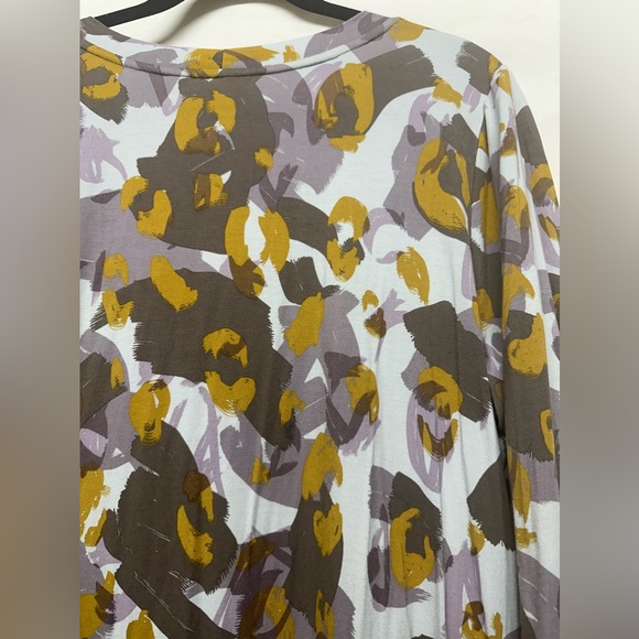 LOGO Lori Goldstein‎ Cardigan Printed Button-Front Knit - Picture 3 of 9